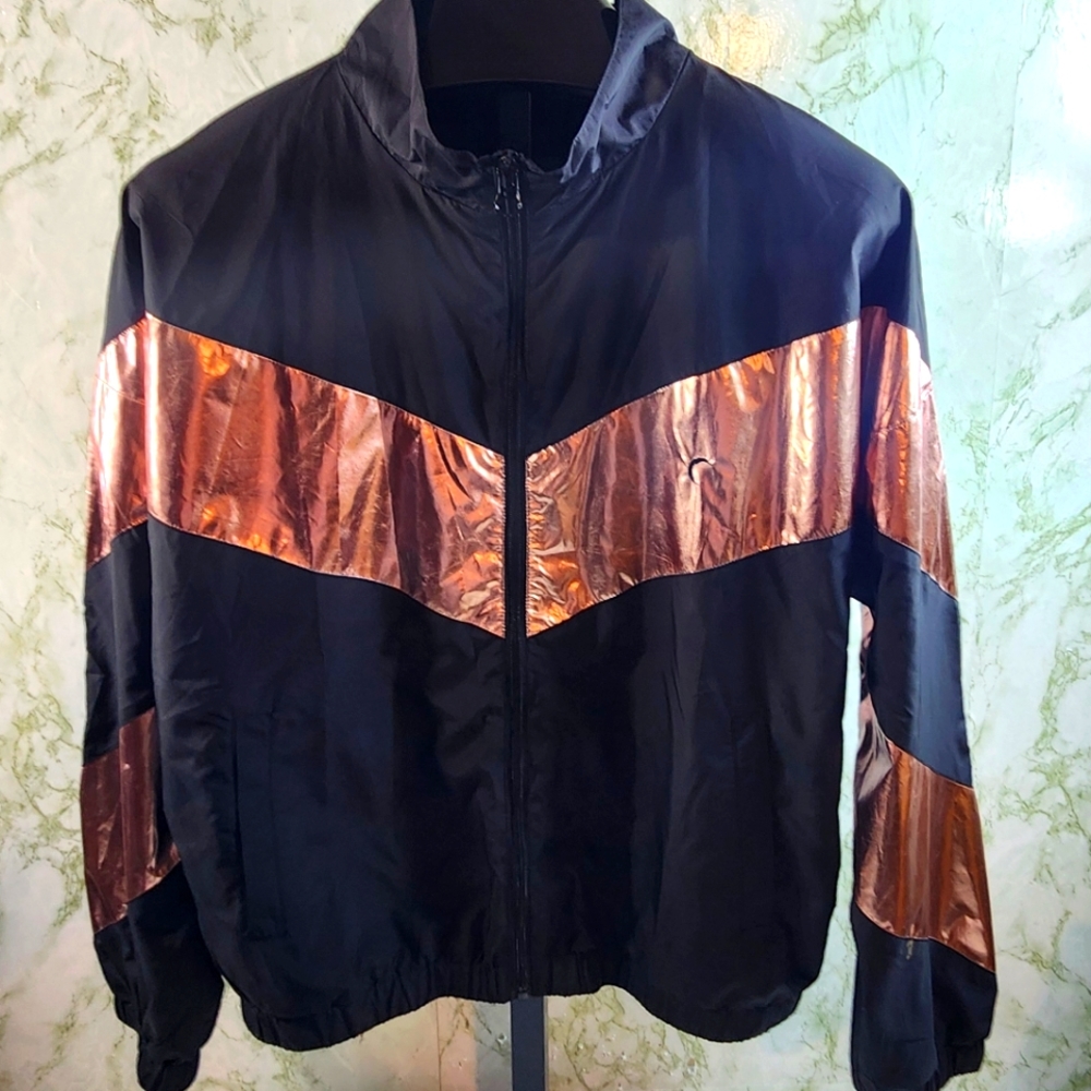 ZYIA Active Pink Shine Block Windbreaker Jacket